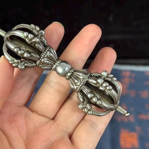 Handmade Tibetan Buddhism Dorje Vajra Phurba Brass Amulet  ,Tantra Buddhism Talisman Charm Mini  Vajra phurpa Exorcism decor