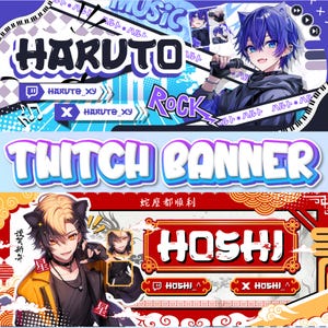 Custom Twitch Banner | Streaming Banner  |  Customize Banner | Twitter Banner | Youtube Banner | Twitch banner |Discord Banner| Anime Banner