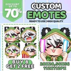 High Quality Custom Premium Twitch Emotes | Animated Emotes | Twitch Emoji for streamer | Youtube, Twitch, Discord | Cute Chibi anime style