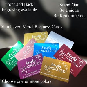 Aluminisierte Metall-Visitenkarten, personalisierte Visitenkarten aus schwarzem Metall, 2 mm dick