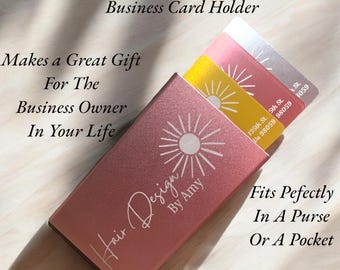 Metal Business Card Holder, personalized business card holder, custom wallet, custom RFID wallet, Custom metal business card holder