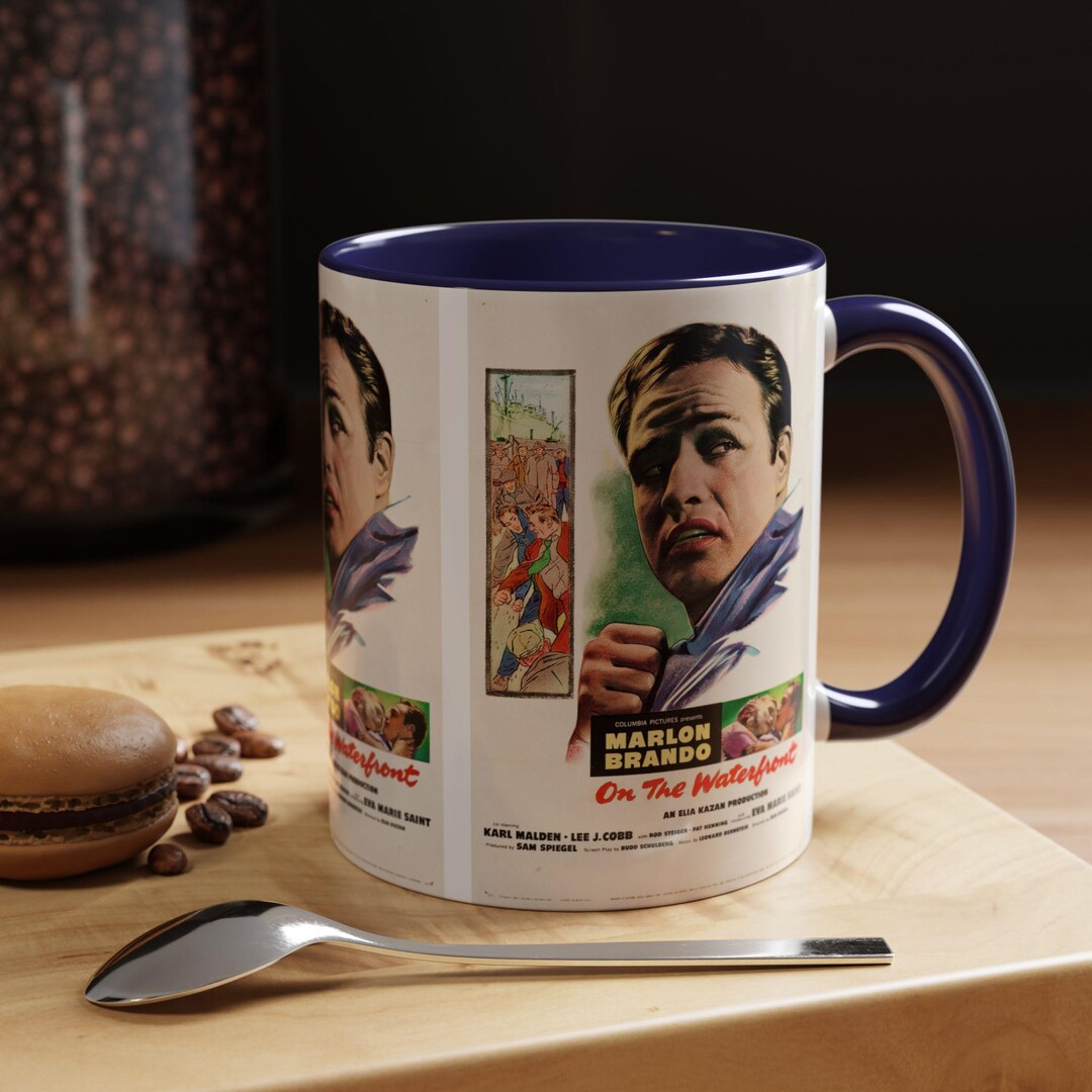 Coffee Mug, Vintage Movie Poster Design, on the Waterfront, Marlon ...