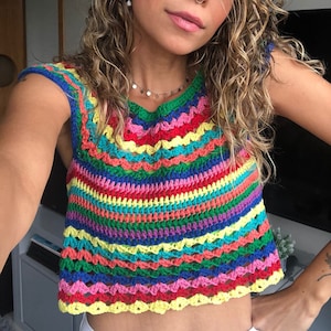 Crochet Rainbow Topdown - Pattern (ebook)