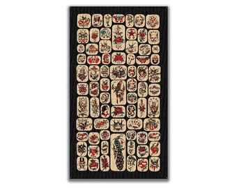 Doc King Tattoo Flash Banner: Vintage Style Cotton Tapestry (47x27 in)