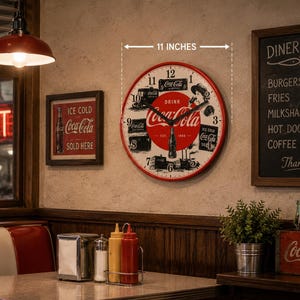 Coca Cola Diner Clock - Etsy Coca Cola Diner Clock - Etsy