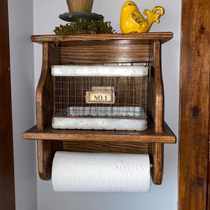 Paper Towel Holder for the Wall Hanging Kitchen Cupboard Shelf with Paper Towel Holder