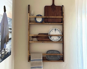 Dish Rack, Plate  Rack, Platter Shelf Display, Dish Display Shelf, Cutting Board and Platter Rack, Kitchen Storage Shelf