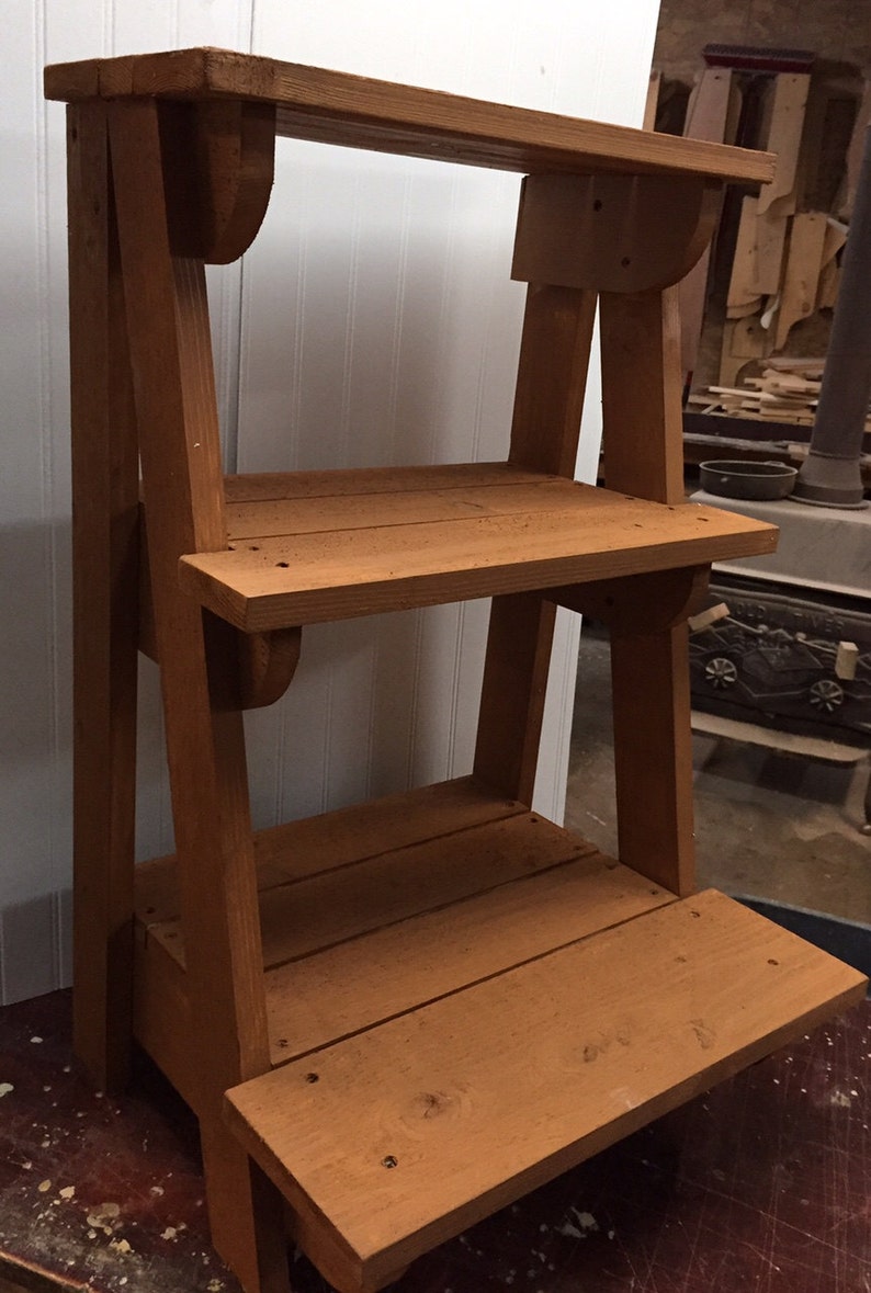 Plant Stand Outdoor 3 Tier Plant Rack Display Shelf Cedar Etsy