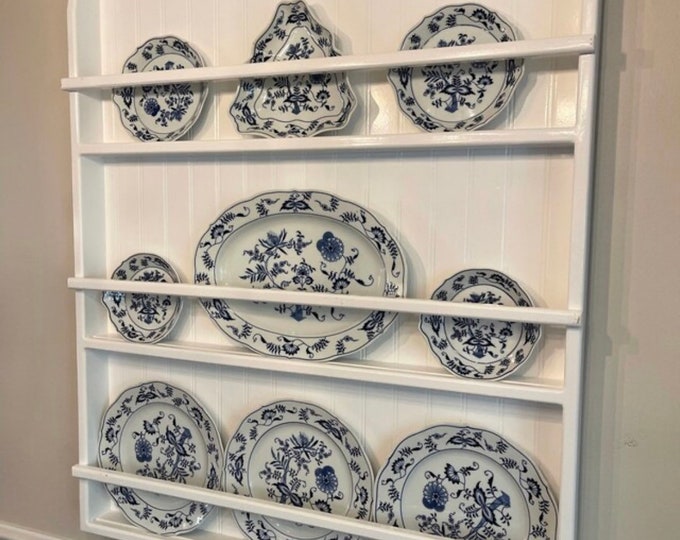 Pottery Plate Rack Pottery Plate Rack , Cottage Wall Shelf,. 24 28 32 36 40 45 Wide - Etsy