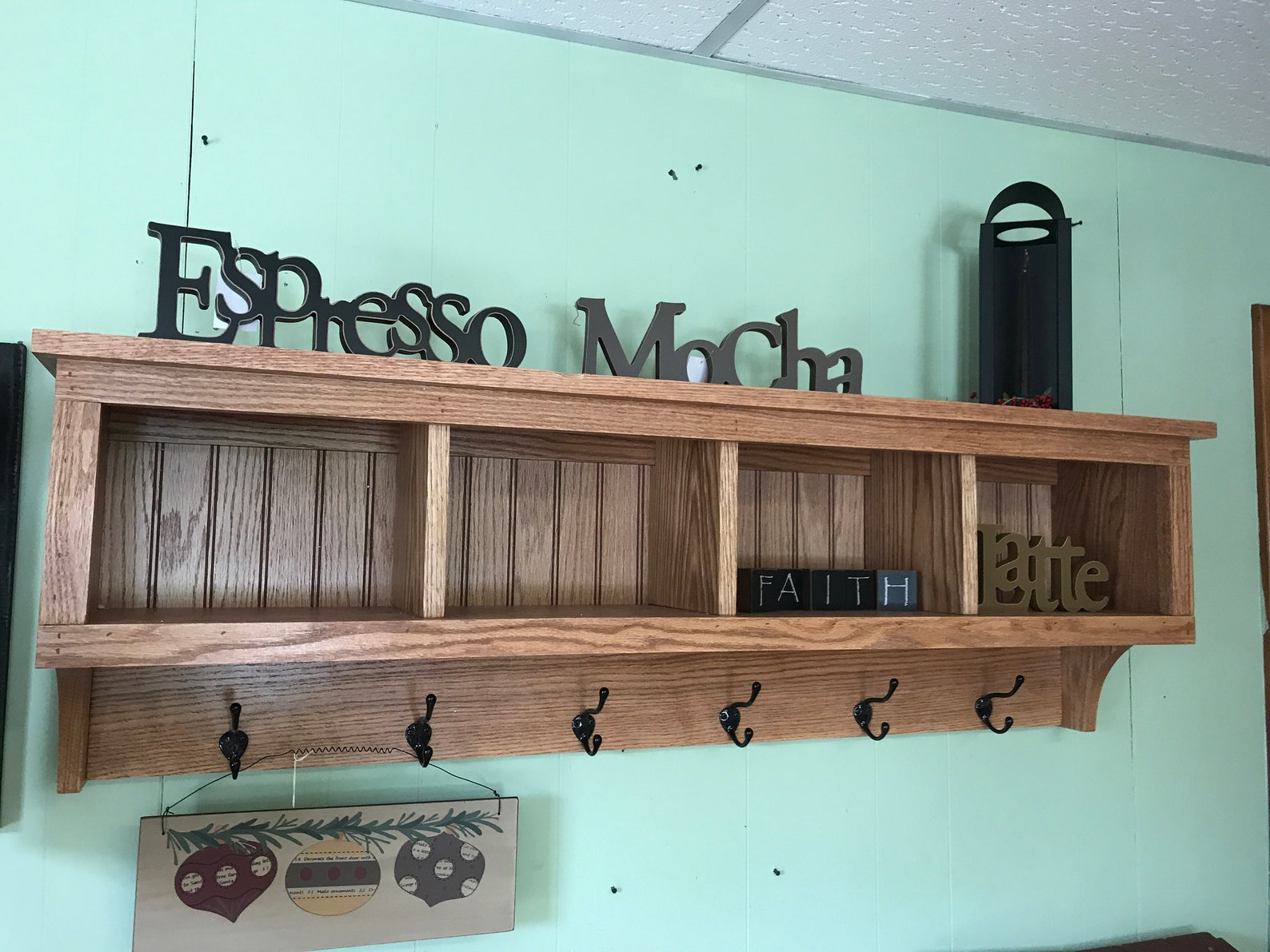 4 Cubby Coat Rack Storage Unit / Entryway Storage Shelf With Etsy