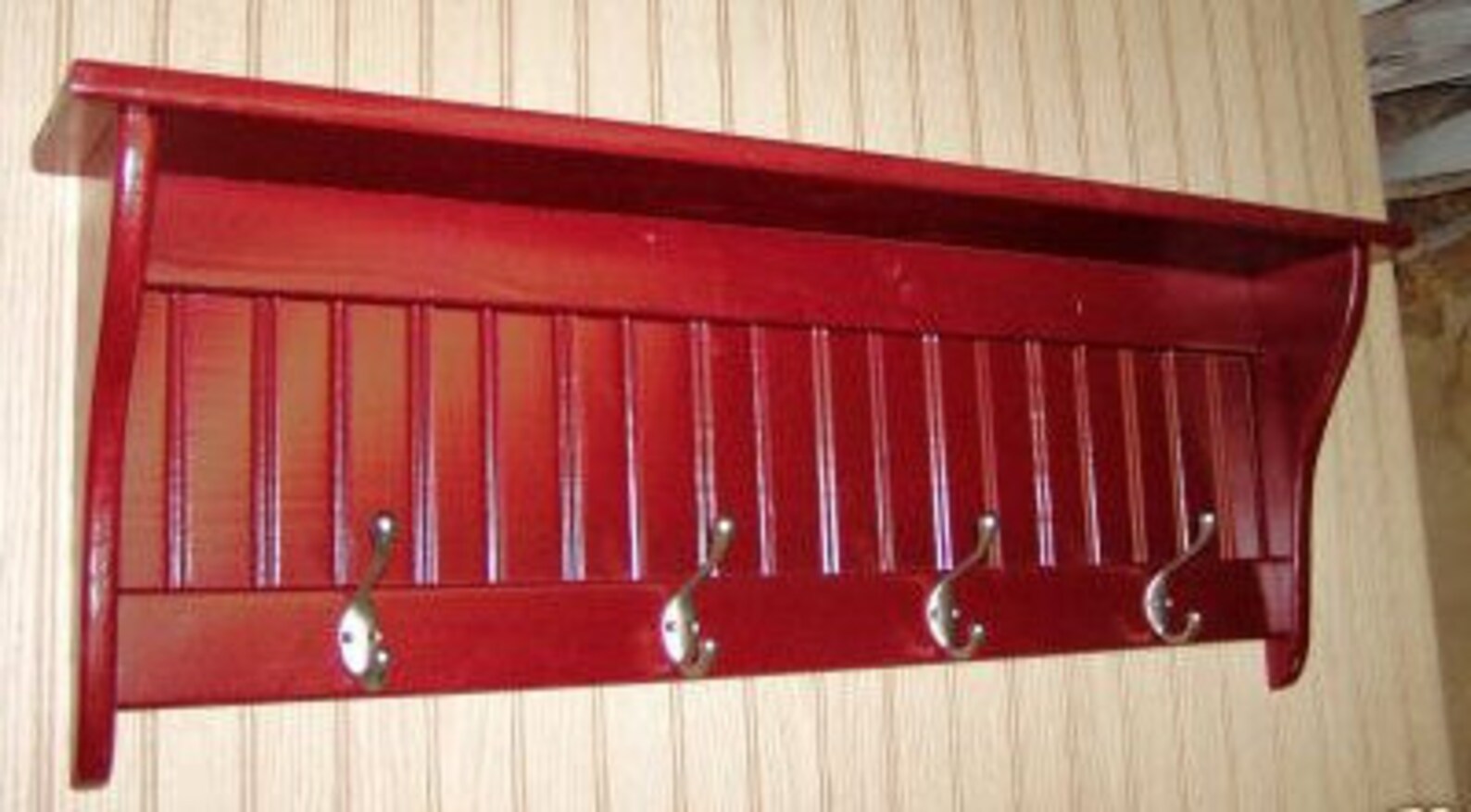 Charming Wood Shelf Country Coat Rack Display Wall Shelf Etsy