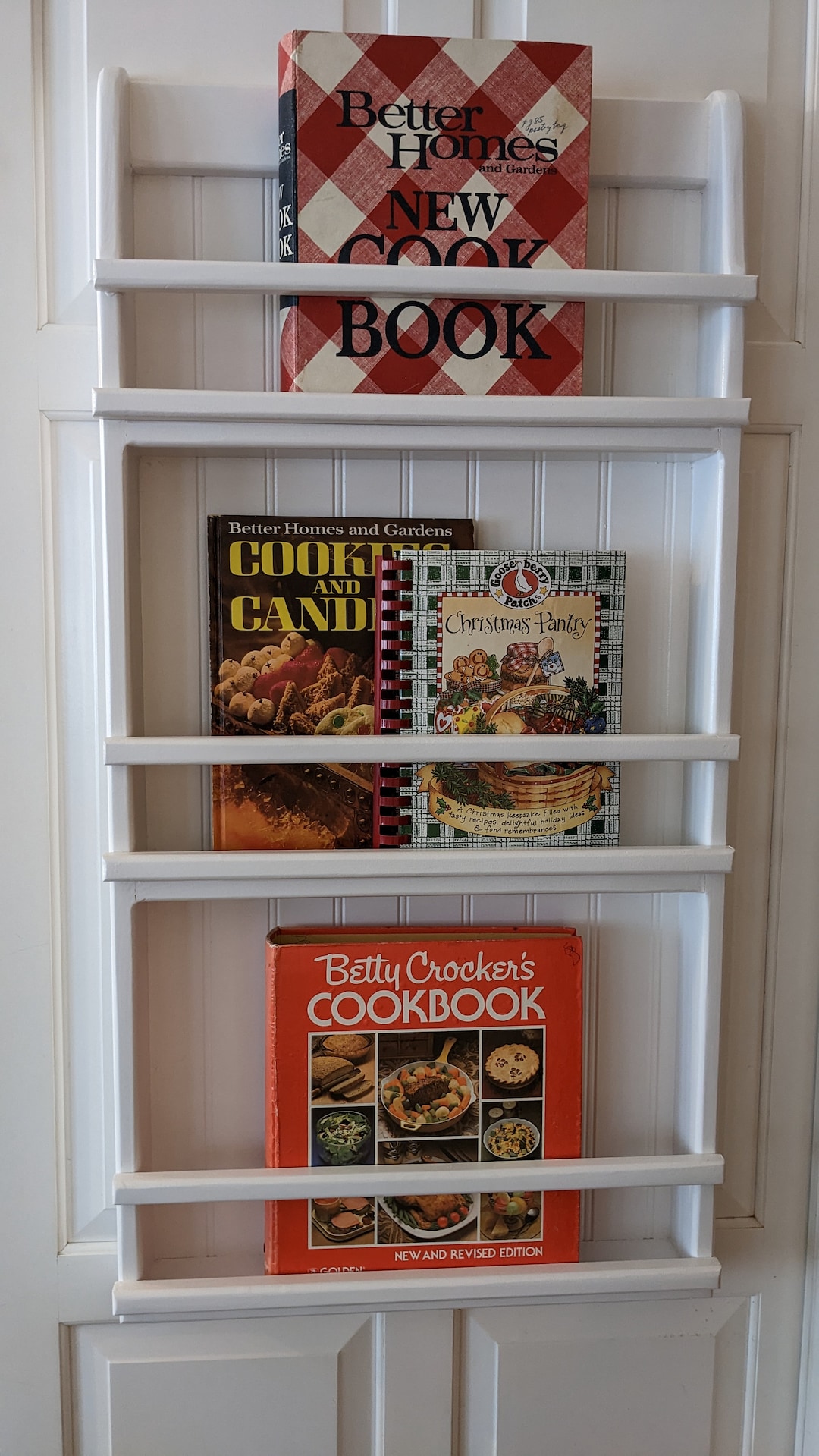 Cookbook Recipe Rack, Bookshelf Wall Hanging Rack, Plate Rack