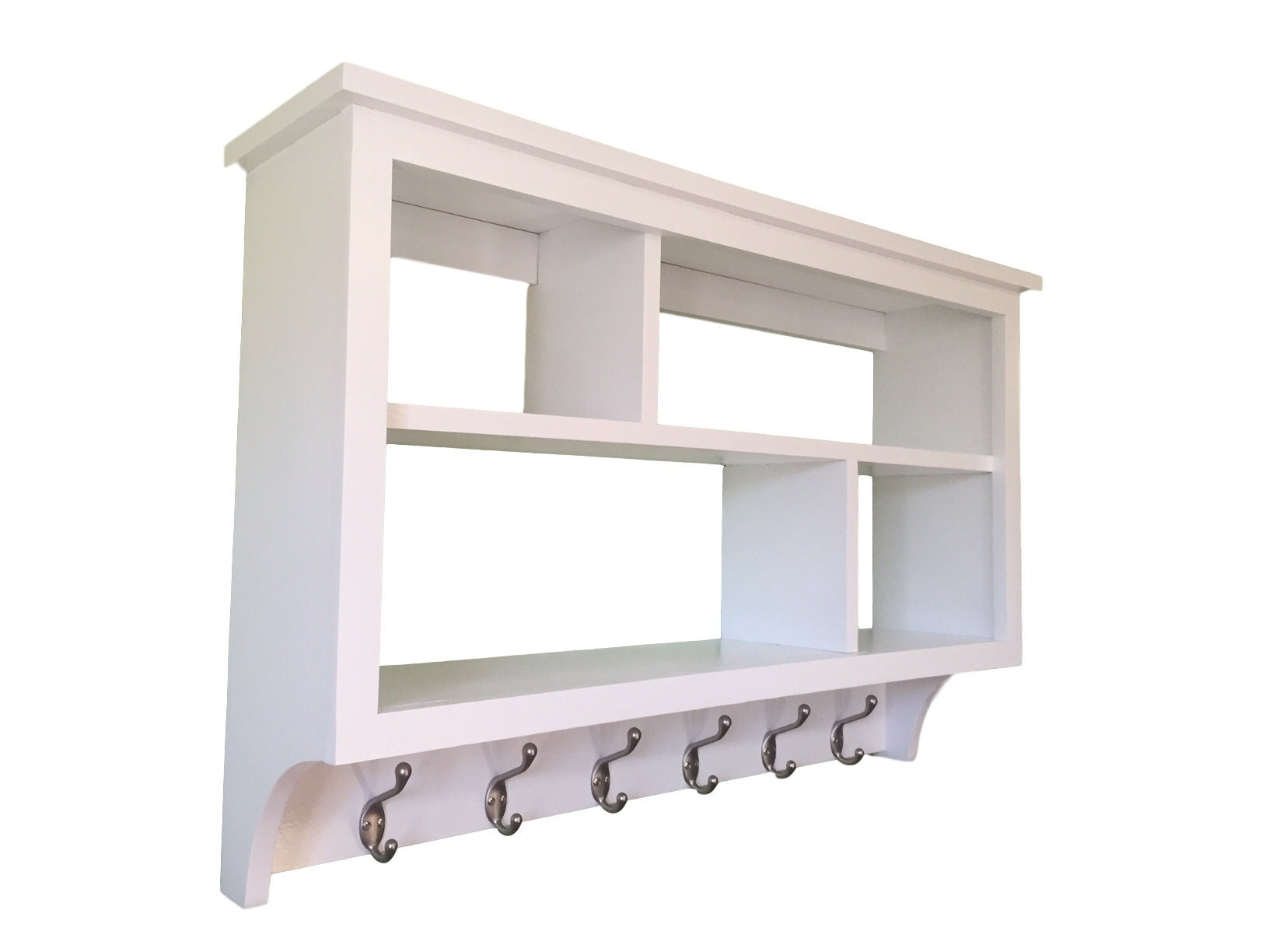 Cubby shelf with on sale hooks