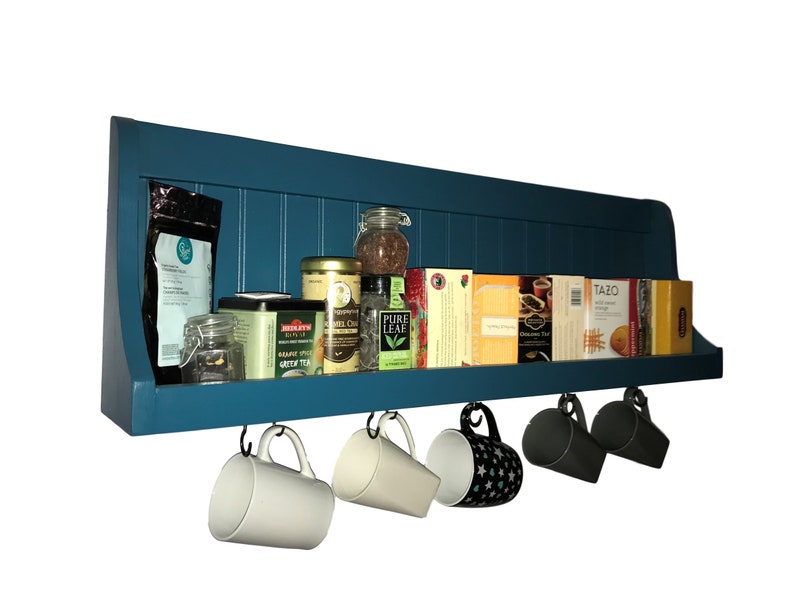 Kitchen Coffee Bar Wall Coffee Mug Rack Coffee Mug Display Etsy