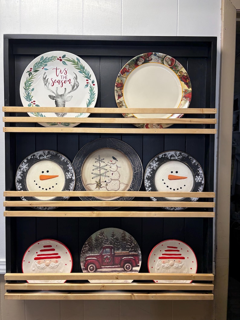 Large Plate Display Rack Modern Plate Rack, Large Wall Hanging Plate Display - Etsy