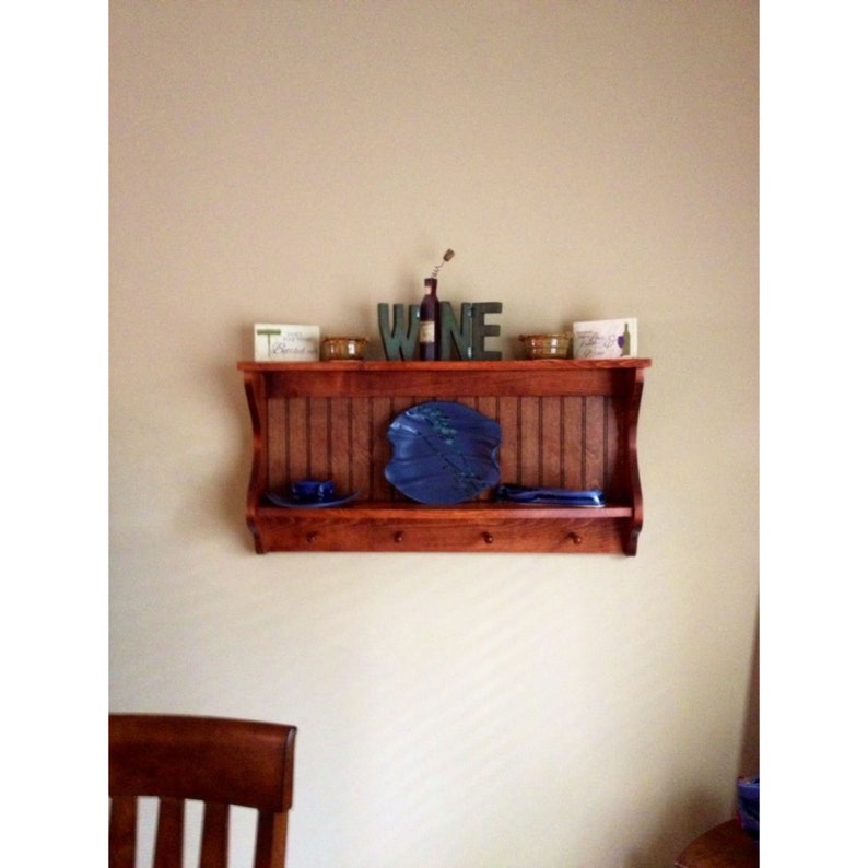 Bowl Wall Shelf, Hanging Plate Rack, Canister Shelf, Kitchen Storage