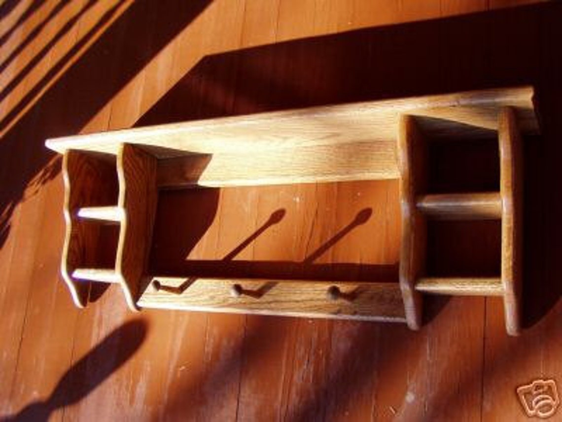 Knick Knack Shadow Box Display Shelf Solid Oak 36 Inch Etsy