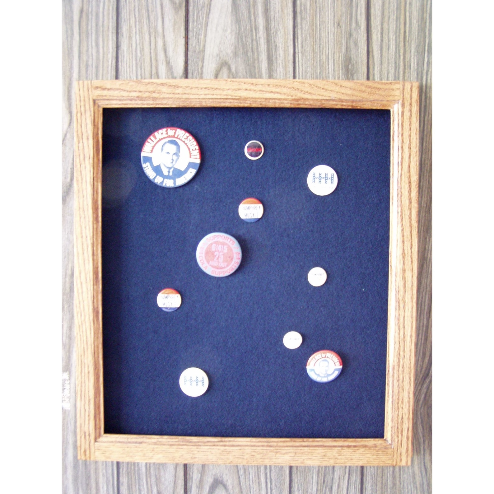 Oak Pin Case Display Collector Case / Pin Case / Awards Etsy