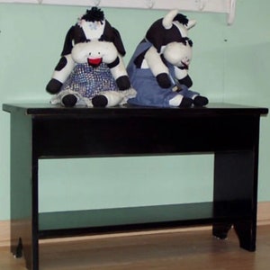 Flur-Stiefelbank in Schwarz 76 cm Country Primitive