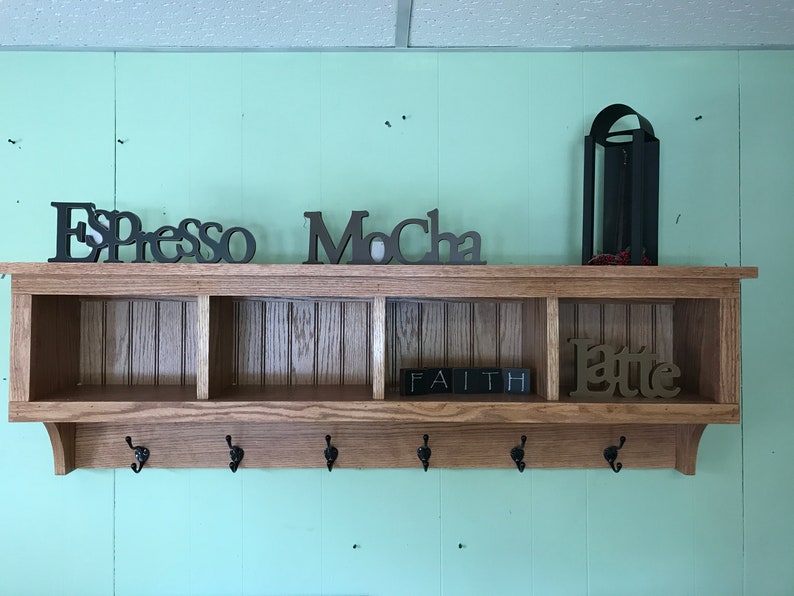 4 Cubby Coat Rack Storage Unit / Entryway Storage Shelf With Etsy