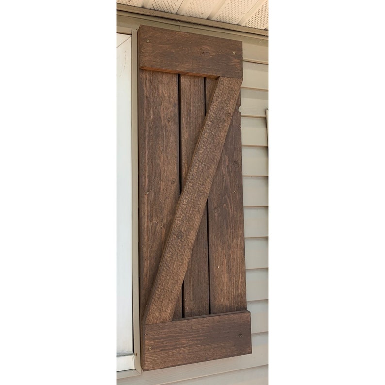 Rustic Wood Window Shutters, Decorative Wood Shutters, Indoor or Outdoor Wood Shutters, Picture Hangers image 4