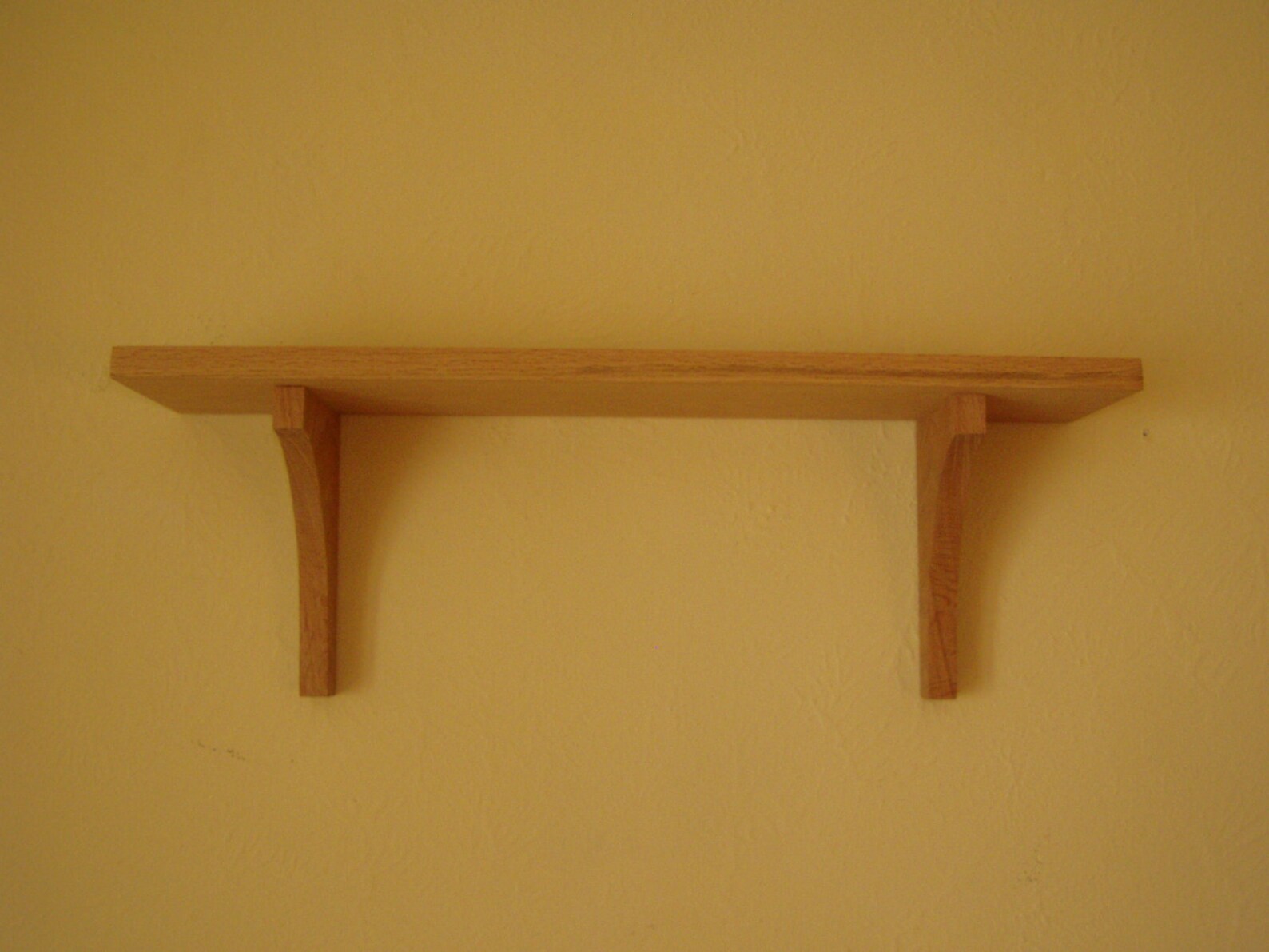 Wood Wall Shelf 24 Oak Bracket Wall Shelf 8 Deep Etsy