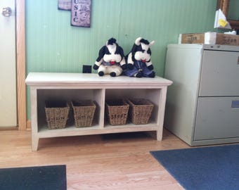 Cubby Hallway Storage Bench 2 Compartment Boot Bench , Shoe Bench , Hallway Bench , Bedroom Bench , Blanket  Storage