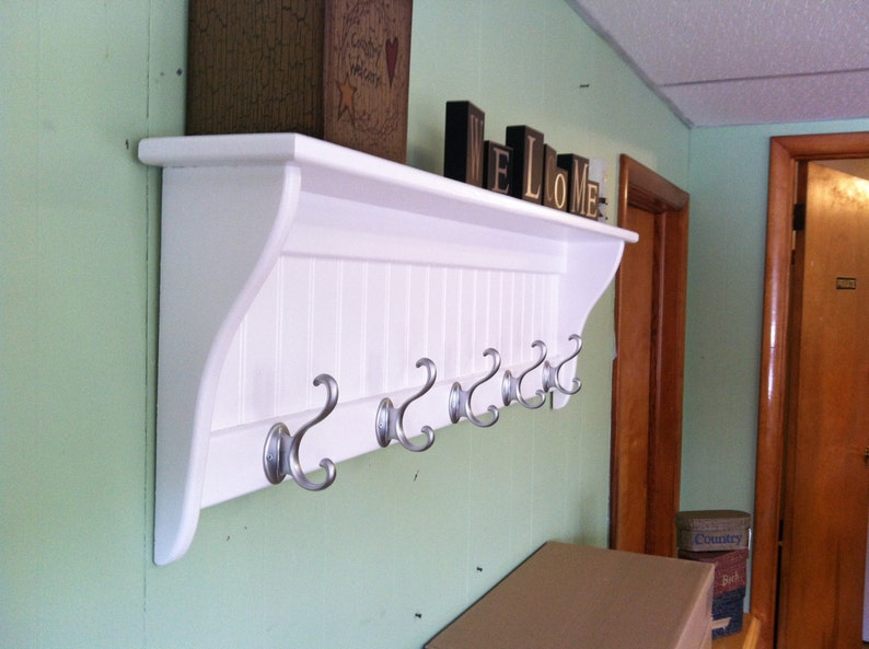 Wood Country Coat Rack Wall Shelf Country Display Rack Etsy