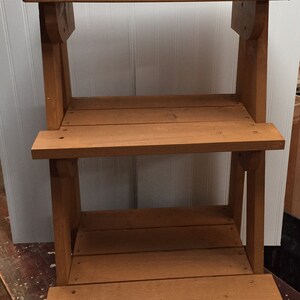 Plant Stand Outdoor 3 Tier Plant Rack Display Shelf Cedar image 2