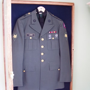 Uniform Case Memorial Military Uniform Display Case Wall Hanging Display Case Shadow Box uniform Case Display