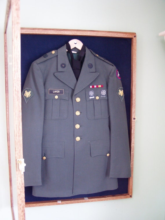 Présentoir d'uniforme militaire commémoratif, présentoir mural