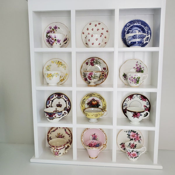 Tea Set Display Rack, Saucer and tea cup set collection display cabinet, mug rack, coffee mug display shelf, Tea Cup, Kitchen storage shelf