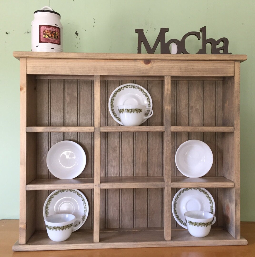 How to Make the Best Mug and Plate Rack Wall - South House Designs