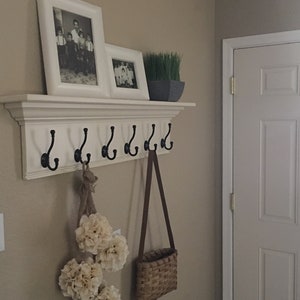Atemberaubende moderne Wandgarderobe aus Holz, Garderobenleiste mit Haken, Garderobenleiste mit Haken, Bauernhausdekor, Garderobe mit Regal