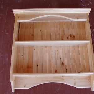 Display Rack Wood Knick Knack Wall Shelf Display Pine Unfinished Wall Hanging