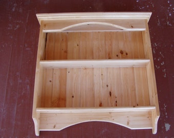 Display Rack Wood Knick Knack Wall Shelf Display Pine Unfinished Wall Hanging