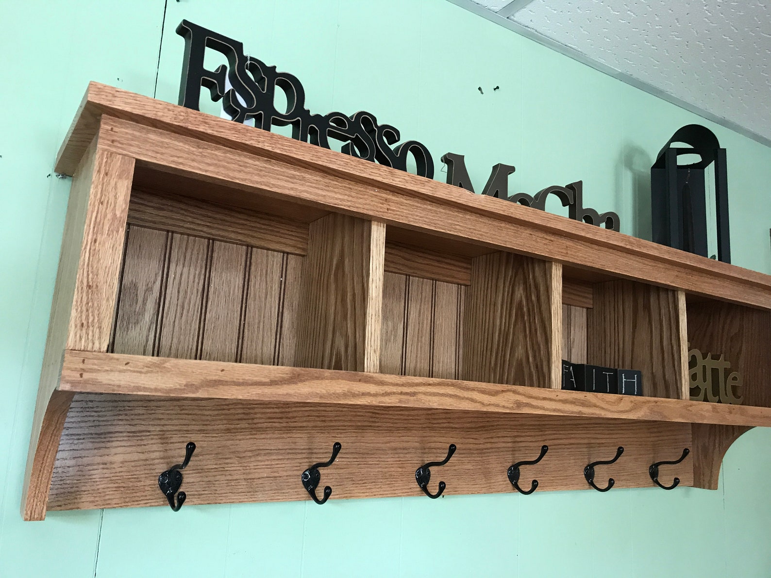 4 Cubby Coat Rack Storage Unit / Entryway Storage Shelf With Etsy