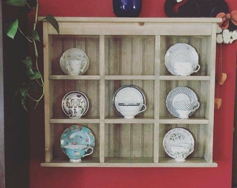 壁掛けティーカップディスプレイシェルフ：コーヒーバーラック - Etsy 日本