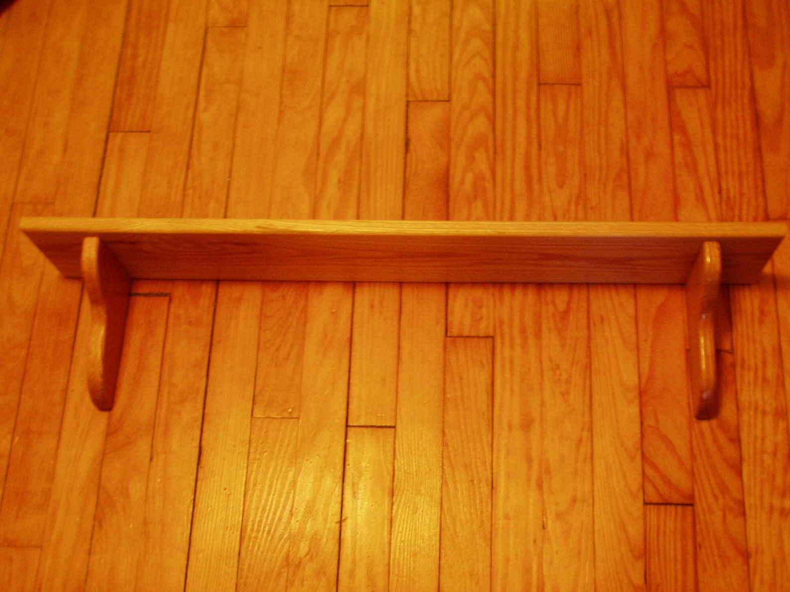 Wood Wall Shelf 36 Oak Bracket Wall Shelf 8 Deep Etsy