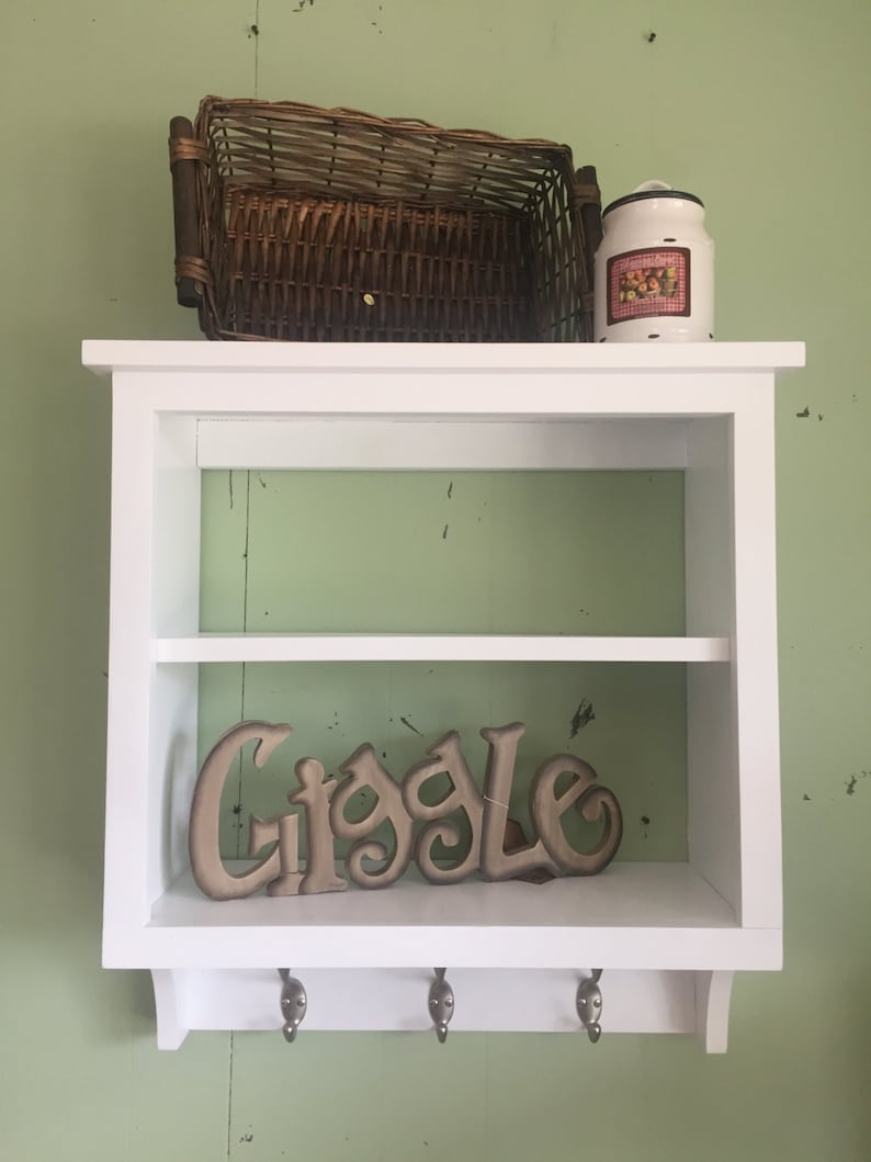 2 Shelf Cubby Towel or Coat Rack 22 Wide Stacked 2 Cubby Etsy