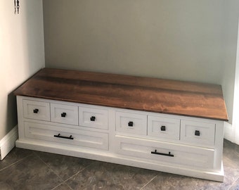 Storage Bench with lift Top and drawers