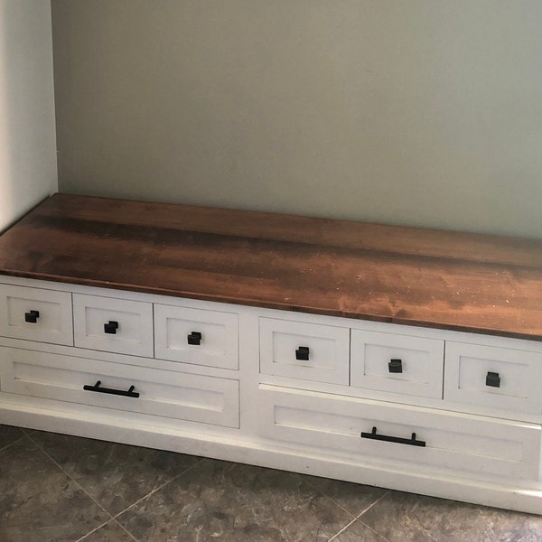 Storage Bench with lift Top and drawers