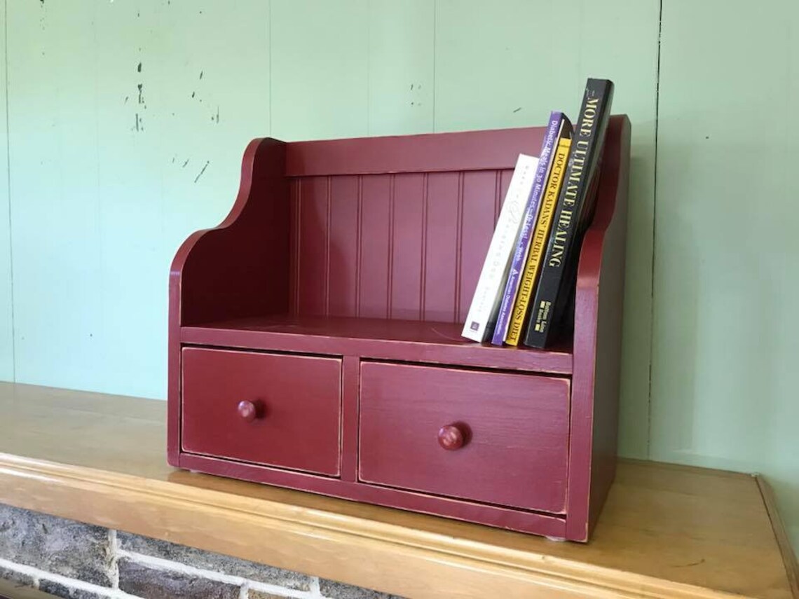 Beautiful Recipe Card Holder Box Cookbook Bookshelf Counter Etsy
