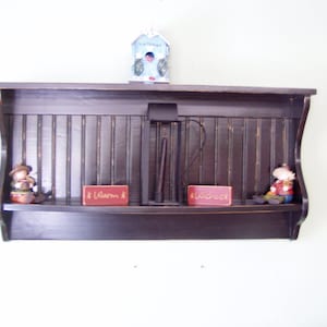 Plate Rack / Primitive Home Decor / Plate And Platter Display / Bowl Rack with Shelf