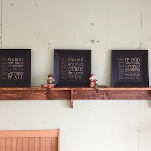 60&quot; Pine Wood Shelf With Plate Groove Finshed Plate Rack