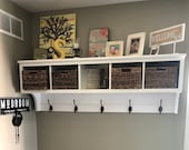 Amazing Coat Rack with Storage Shelf, Coat Rack, Wall Hanging Cubical Storage, Mudroom Entryway Shelf with Coat Hooks