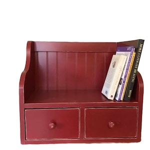 Beautiful Recipe Card Holder Box, Cookbook Bookshelf, Counter Top Storage, Kitchen Cookbook and Recipe Rack Kitchen Cabinet Storage Shelf