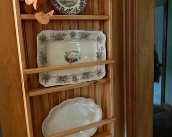 Plate Rack, Bookshelf and Plate Display, Dish Rack, Cutting Board and Plate Display Rack, Kitchen Storage Plate Rack