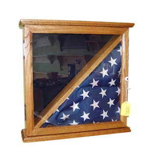 Flag Case, Burial Flag Display Case, Award Display, Military Flag Case