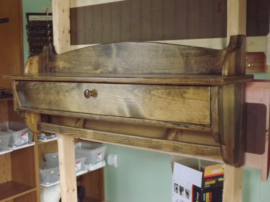 Quilt Rack Coat Glove Storage Unit 36 Oak Wall Rack Etsy